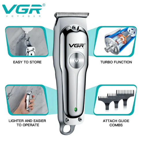 VGR V-071 Hair Cutting Machine Electric Hair Clipper Professional Haircut Machine Mini Barber Rechargeable Hair Trimmer for Men