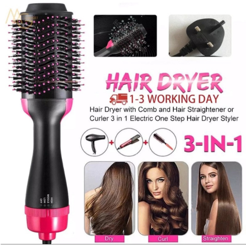 One Step Hair Dryer & Styler Hot Air Brush 1200W
