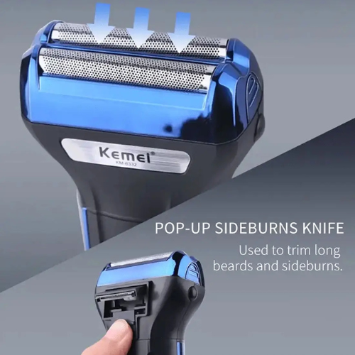 Kemei KM-6332 3-in-1 Grooming Kit - Rechargeable Trimmer for Beard, Hair & Nose Trimming